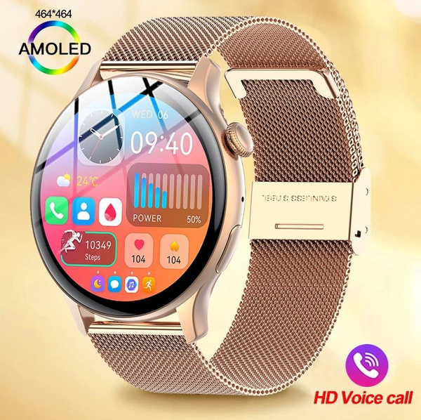 New Smartwatch Men Women AMOLED 466 * 466 HD 1.43'' Screen Always Display  Time Bluetooth Call IP68 Waterproof Fashion Sports Smart Watch