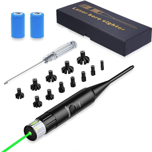Bright red/Green Laser Bore Sight Kit for .17to12GA Caliber, Laser