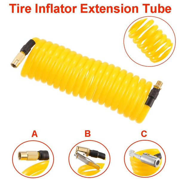Tire Inflator Hose Extension Tube Bike Car Tyre Locking Air Chuck ...