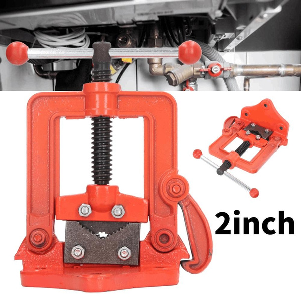 Forged Pipe Vise,Heavy Duty Pipe Vice Bench Yoke Vise Portable Clamp On ...