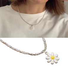 silverchainchoker, Flowers, cherryblossomsjewelry, Sunflowers