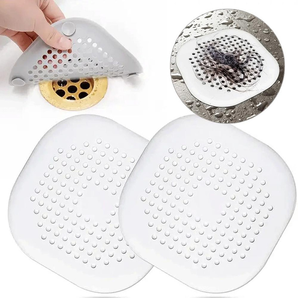 Square Drain Hair Catcher, Hair Filter With Suction Cup, Sink Anti-Clog  Filters, Tub Shower Floor Drain Plugs, Easy To Install, Suit For Bathroom,  Bathtub, Kitchen, Bathroom Accessories
