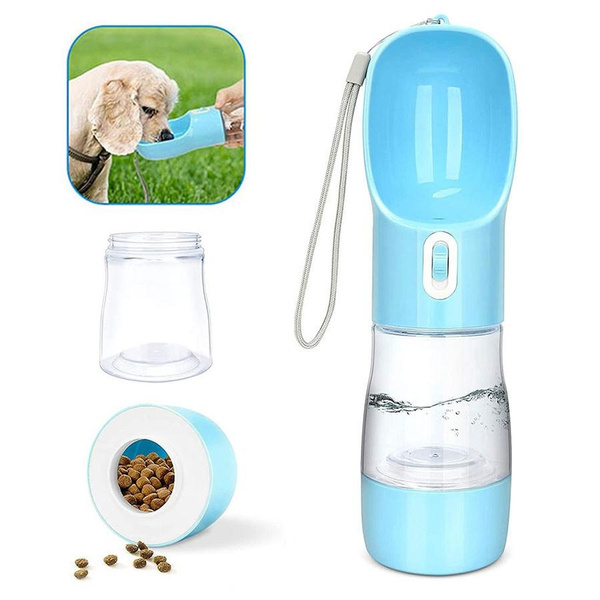 Pet Dog Water Bottle Feeder Bowl Portable Water Food Bottle Pets ...