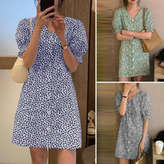 Mini, Sweet Dress, Necks, floralprintdres