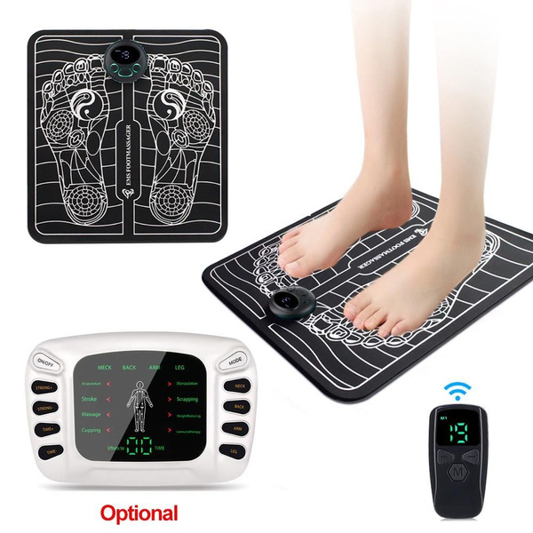 Ems Foot Mat With Controller Electric Muscle Stimulation Massage Feet