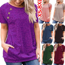 Summer, Fashion, Cotton T Shirt, Women Blouse
