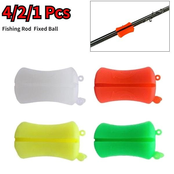 1/2/4Pcs Fishing Rod Fixed Ball Rod Ball Mini Protection Anti-Collision Rod  Retractor Fishing Rod Stopper Fishing Accessories