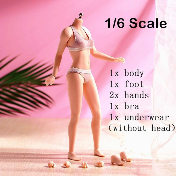 16 Super Flexible Female Seamless Action Figure Model And Wearing Bra Underwear Model Pale 5984