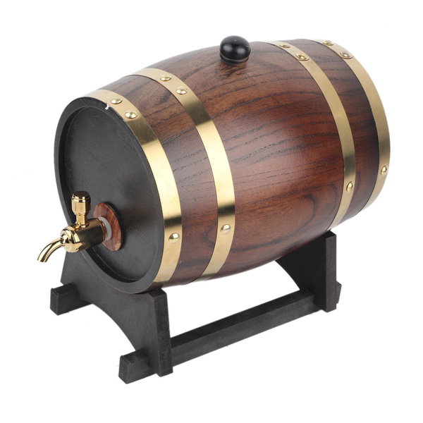 Wine Keg,Delicate and Practical 3L Retro Style Oak Wood Wine Barrel ...