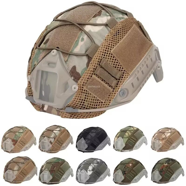 Tactical Helmet Cover Camouflage Helmet Headdress With Elastic Cord For