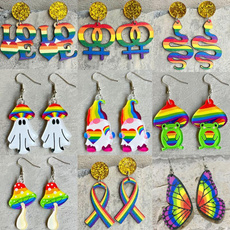 butterfly, rainbow, Dangle Earring, butterfly earrings