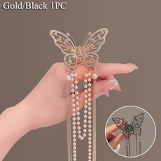 butterfly, hair, Tassels, headdress