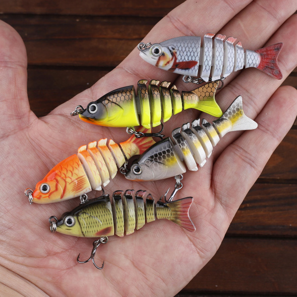 6CM 4.7G Mini Swimbait Sinking Silent Multi Jointed Fishing Lure Single  Hook Wobbler Artificial Bait Trout Shad Bass Tackle