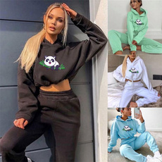 cute, tracksuit for women, panda hoodie, Fleece