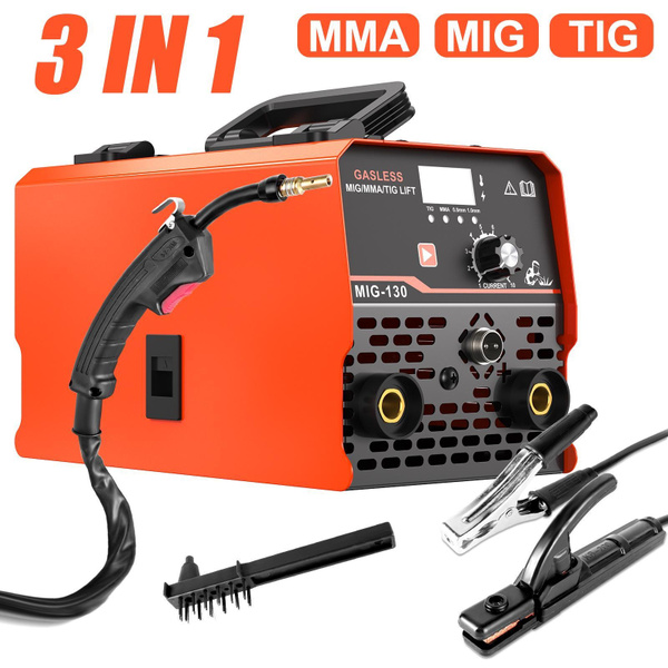 NEW Mig Gasless Welder 130A Flux Core Wire No Gas Inverter Welding ...