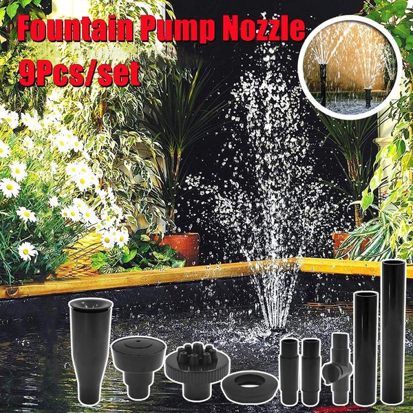 9Pcs/Set Fountain Pump Nozzle Water Pump Accessories For Submersible