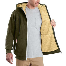 Fleece, hooded, Zip, Coat