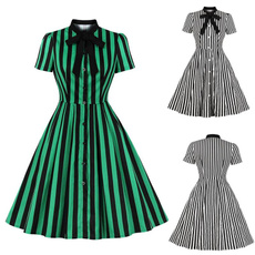 Swing dress, short sleeve dress, office dress, Vintage