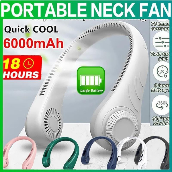 Best Portable Neck Fan 2023, 6000mah Foldable Bladeless Neck Fans 