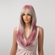 wig, pink, highdensity, longstraight