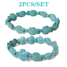 Charm Bracelet, Turtle, Turquoise, Jewelry