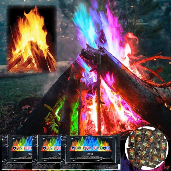 110 Packs Magical Fire Colored Flame Agent Magic Flames ,Fun Colorful