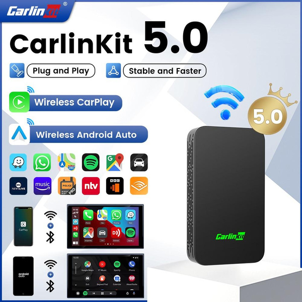 CarlinKit 5.0 2Air Wireless Android Auto Box Portable CarPlay Wireless  Dongle for Car Radio with Wired CarPlay/Android Auto