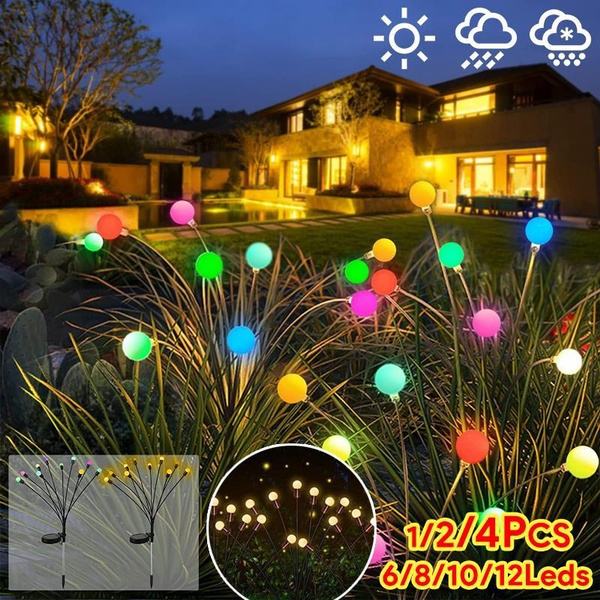 (1/2/4Packs)Upgraded Waterproof Solar Garden Lights, 6/8/10/12 LED ...