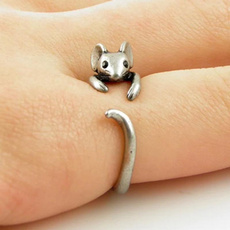 Sterling, adjustablering, Fashion, animalring