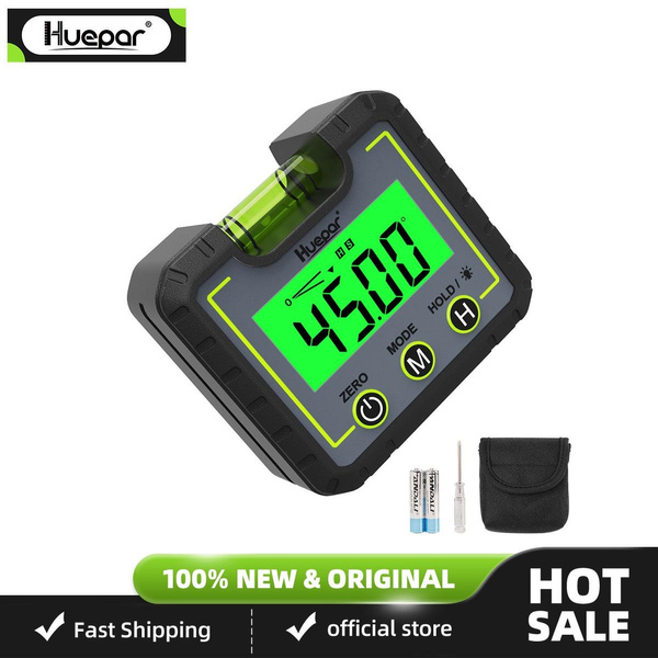 Digital Angle Finder, Huepar 0-360° Digital Level Box Angle Gauge with ...