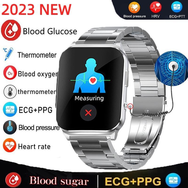 Smartwatch with ecg online and blood pressure monitor