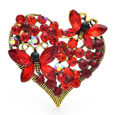 butterfly, Heart, Flowers, Love