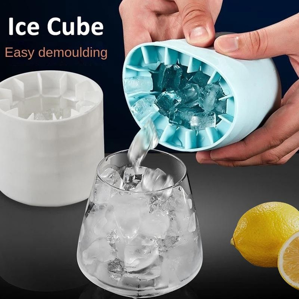 Ice Bucket Cup Mold Ice Cubes Tray Food Grade Quickly Freeze Silicone Ice  Maker
