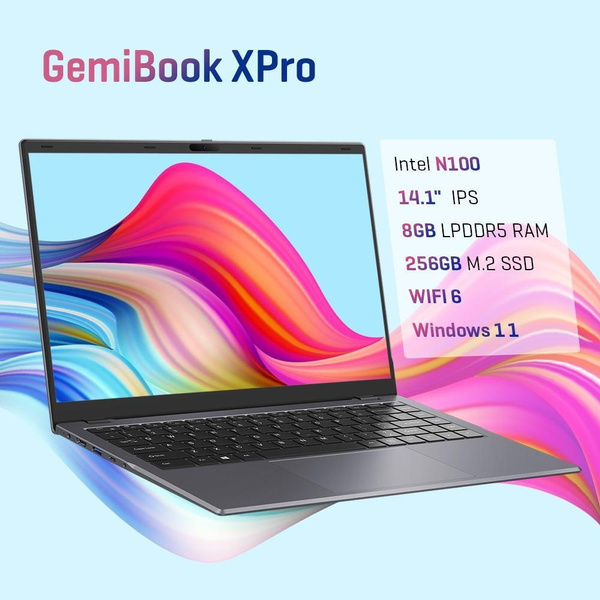 2023 New Arrival CHUWI GemiBook XPro 14.1 inch Windwos 11 Laptop Intel N100  DDR5 8G 256G SSD Up to 3.4 GHz For Office Study