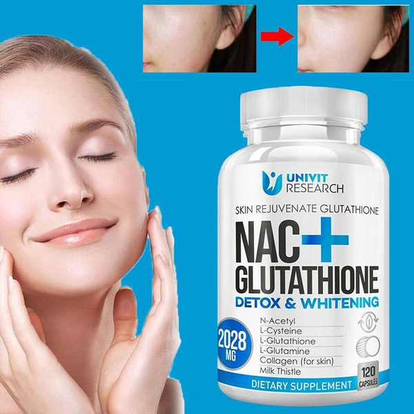 NAC Glutathione Skin Whitening Bleach AntiSkin Acne Scars and Dark