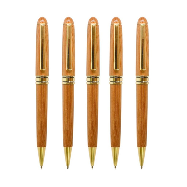 5Pcs Business Tip Pen Luxury Pens for Planner Journal Business Bamboo Wood  Pens Signature Pens Ballpoint Pen Handcraft ENC