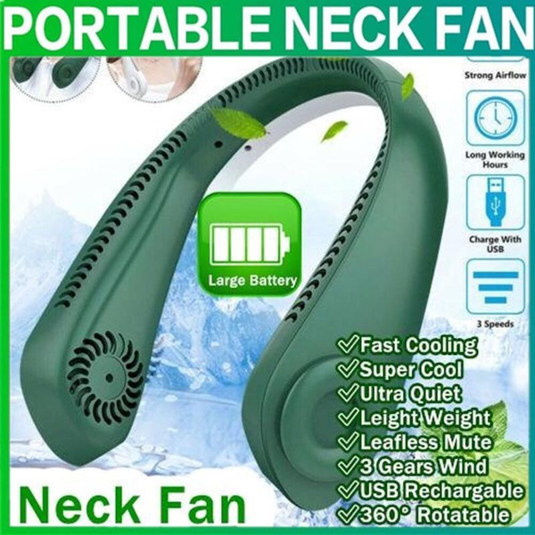 Best Portable Neck Fan 2023, 6000mAh Foldable Bladeless Neck Fans ...