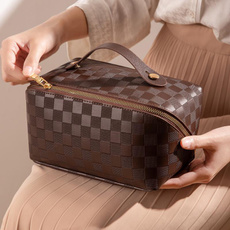 largecapacityhandbag, checkered, professionalcosmeticbag, Beauty