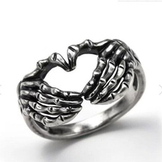 心型, 禮物, Goth, 925 silver rings