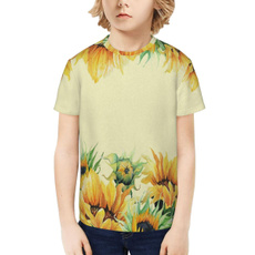 sunflowersonayellowbackgroundboytshirt, Short Sleeve T-Shirt, #fashion #tshirt, performancetshirt