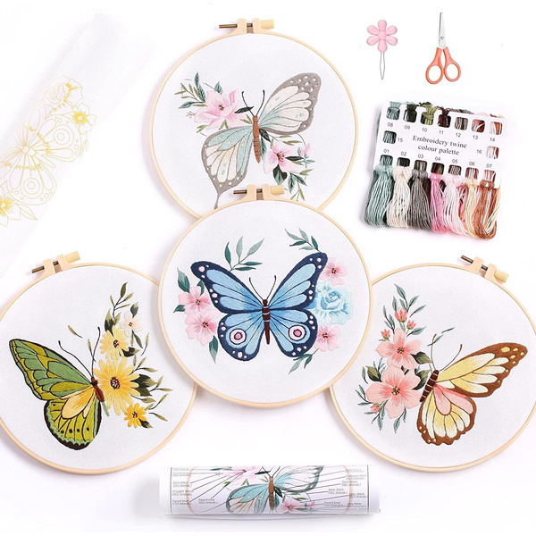 Embroidery Starter kit with Patterns and Instructions, DIY Adult Beginner  Cross Stitch Kits 