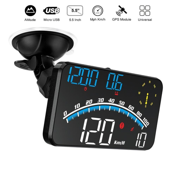 G10 5.5inch Digital Speedometer Universal GPS Car HUD Head Up Display ...