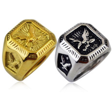 goldplated, ringsformen, Stainless Steel, Jewelry