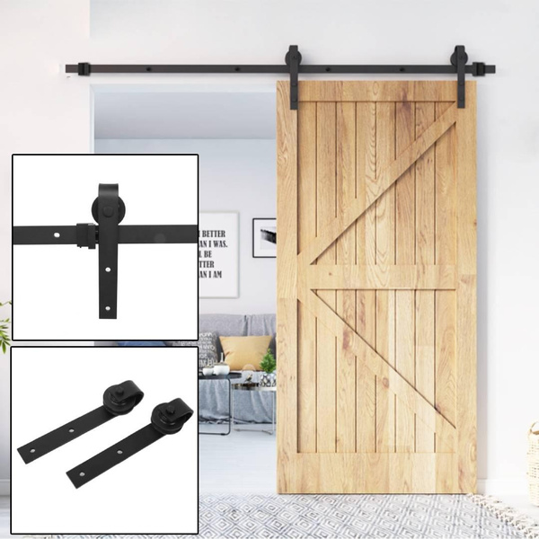 6FT/182cm Sliding Barn Wood Door Hardware Closet Track Kit - View #9