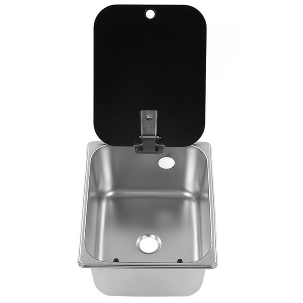 RV Sink, Kitchen 300x240x150mm Stainless Steel Sink, Single Bowl Hand