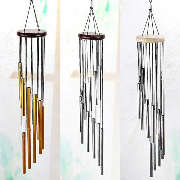 Classic Nordic Handmade Metal Wind Chimes Set of 12 Tubes for