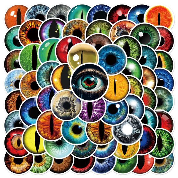 Top Pupil Sticker 20/80Pcs Personality Eyeball Stickers Eye Pupil Graffiti Stickers for ...
