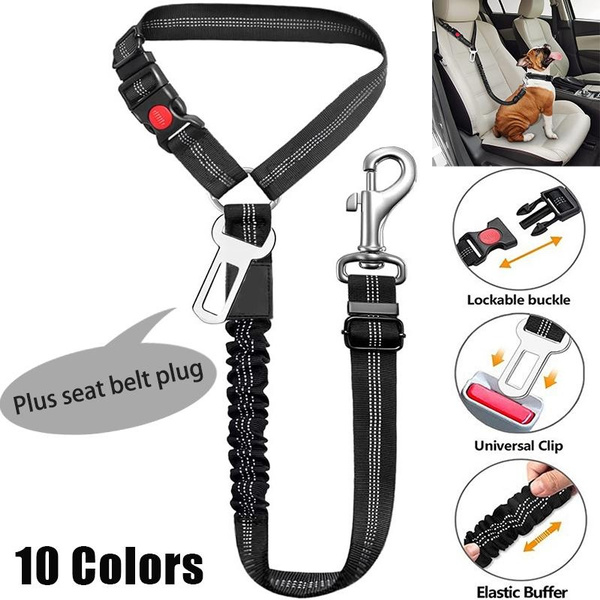New 2in1 Dog Seat Belt Retractable Pet Car Seatbelts, Adjustable Pet Seat Belt for Vehicle
