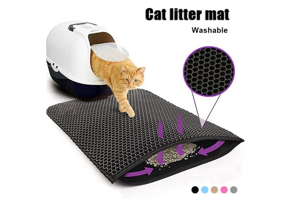 Pet Cat Litter Mat EVA Double Layer Cat Litter Trapping Pet Litter