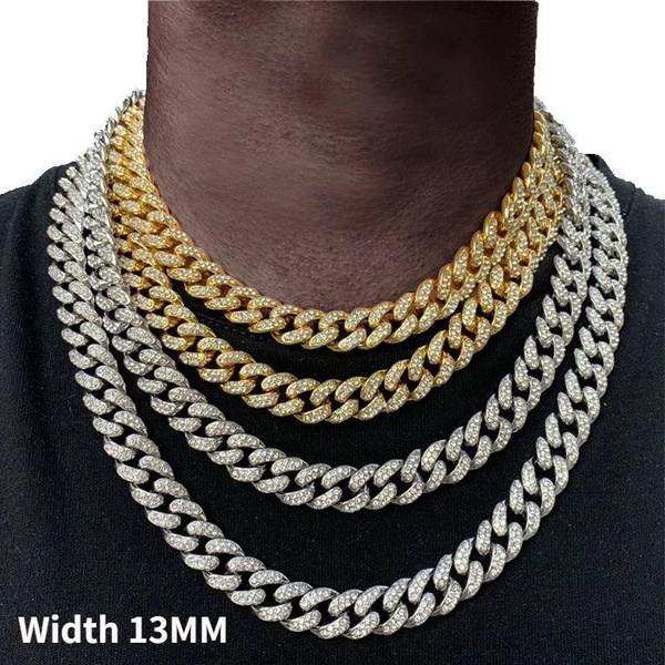 Fashion Cuban Link Chain Miami Cuban Necklace Gold Silver Rose gold